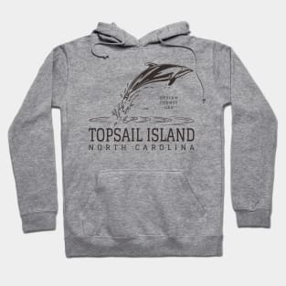 Topsail Island, NC Summertime Vacationing Dolphin Hoodie